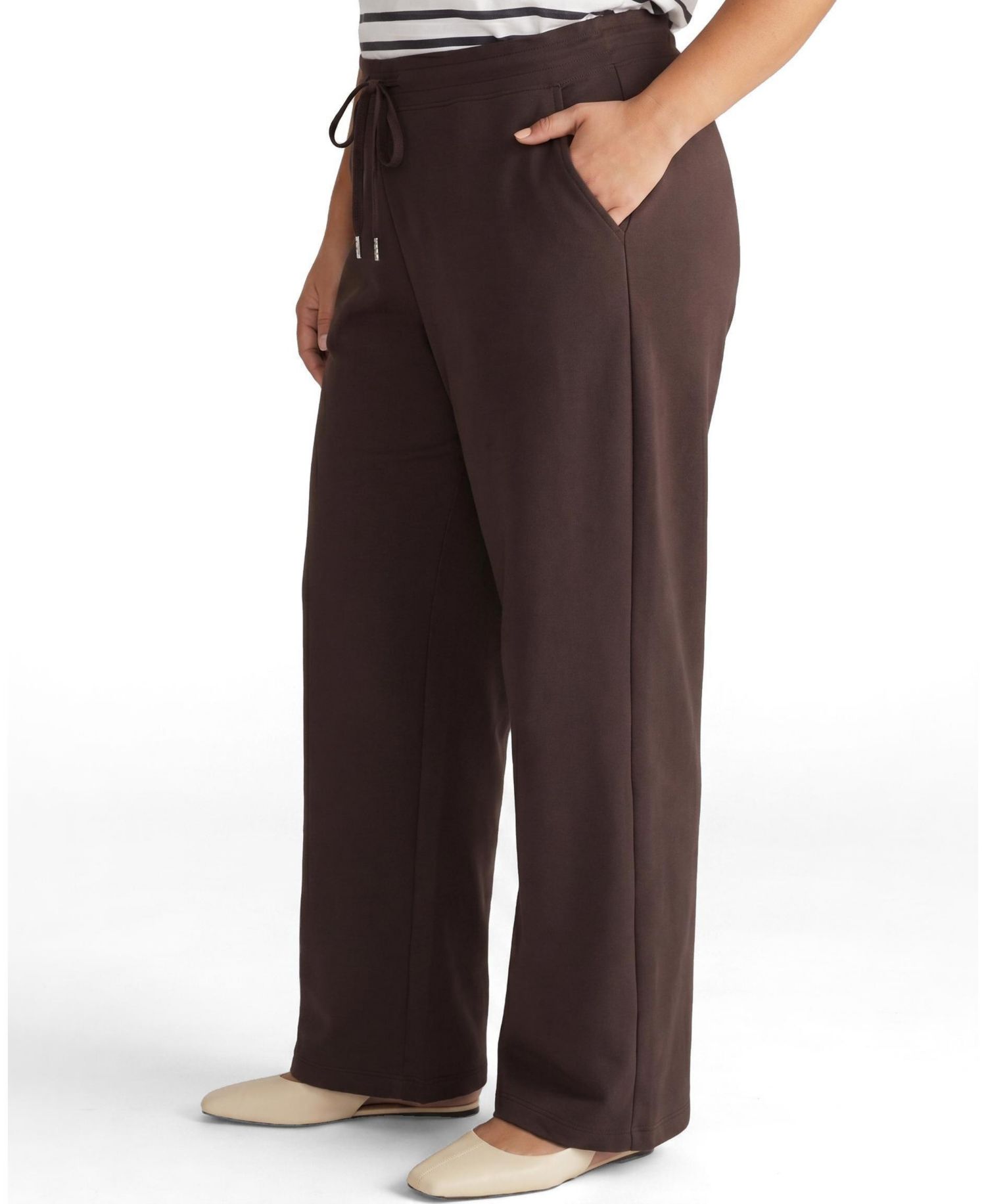 Plus Size Straight-Leg French Terry Sweatpants
