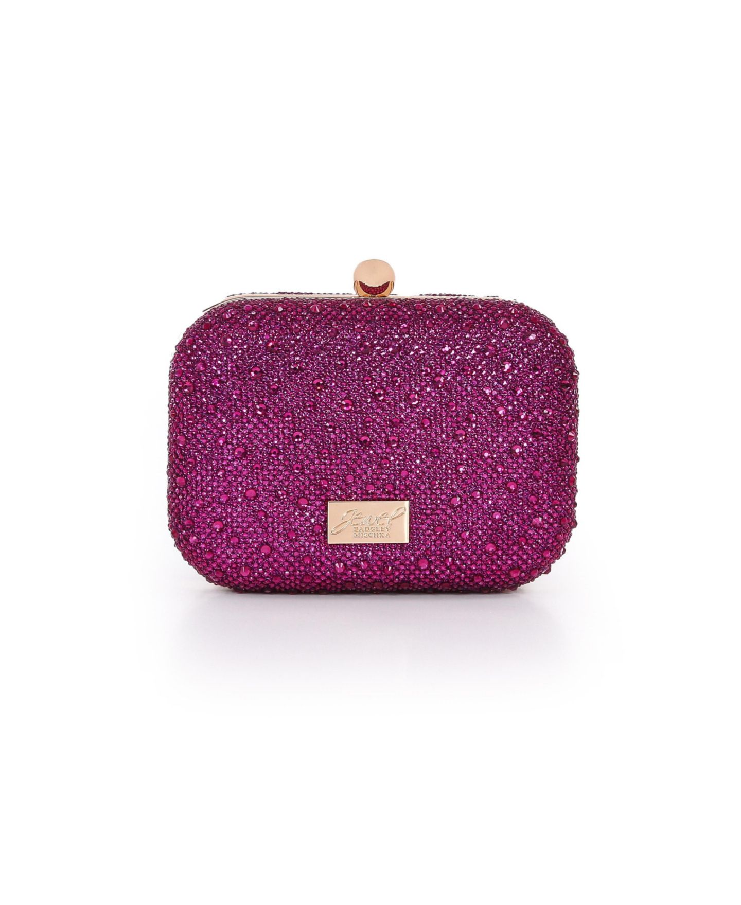 Женский клатч Jewel Badgley Mischka Celest Crystal Mini Minaudiere Clutch, цвет: Фуксия — фото 3