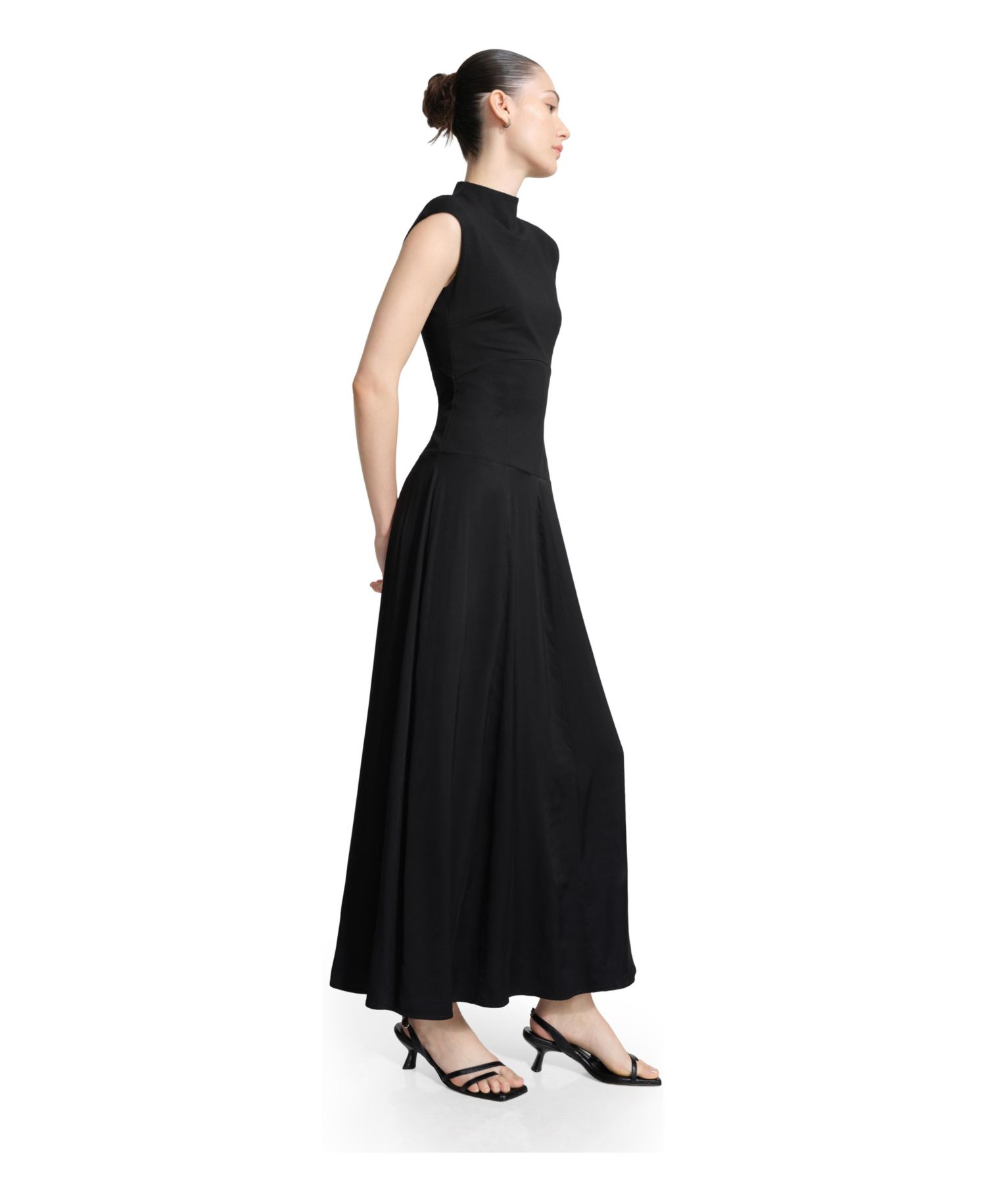 Women's Haru High-Neck Drop-Waist Maxi Dress