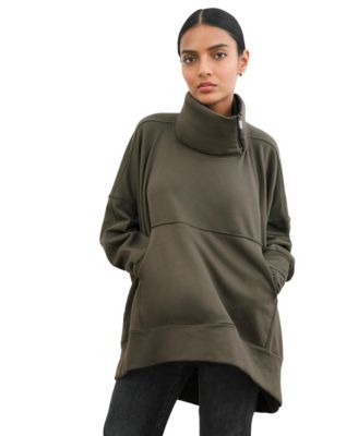 Women's Boerum Mock-Neck Oversized French-Terry Pullover Sweatshirt