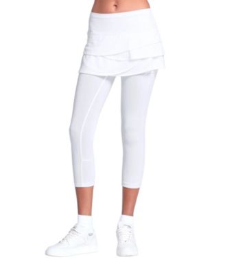 Women's High-Waisted Scallop Capris Skirt