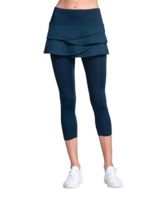 Women's High-Waisted Scallop Capris Skirt