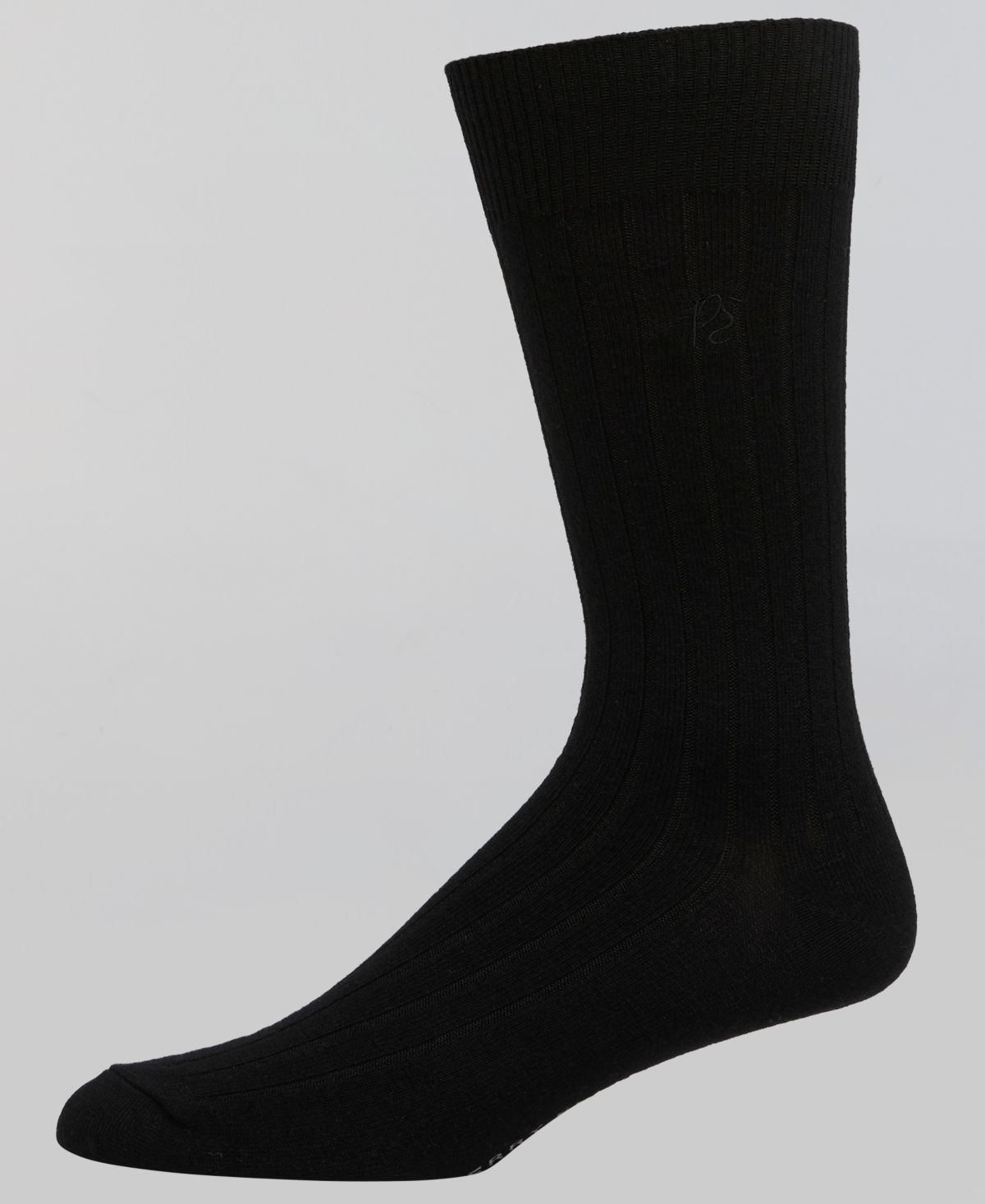 Perry Ellis Portfolio Men's Merino Wool Blend Ribbed Crew Socks