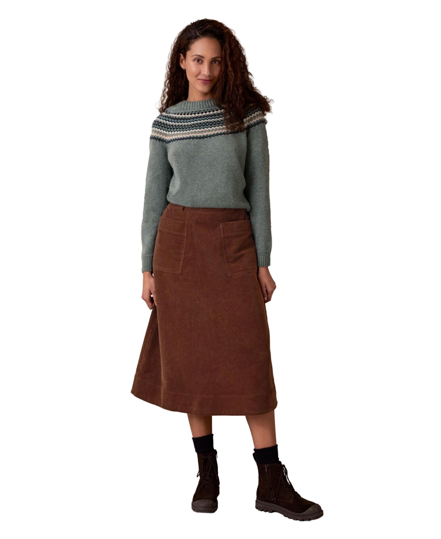 Women's Utility Cord Midi Skirt