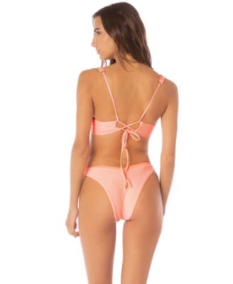 Women's Watermelon Daiquiri Valerian High-Rise Cheeky Bikini Bottom