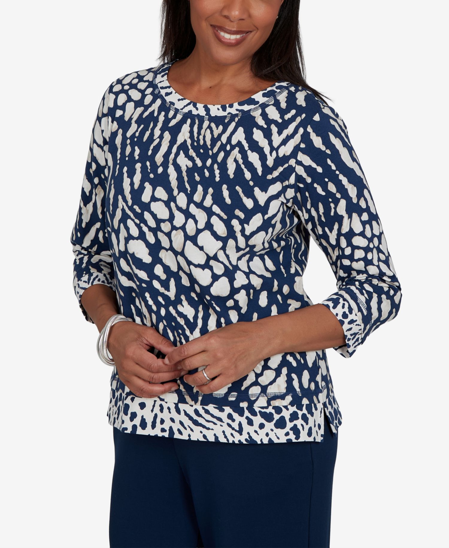 Women's Print 3/4-Sleeve T-Shirt