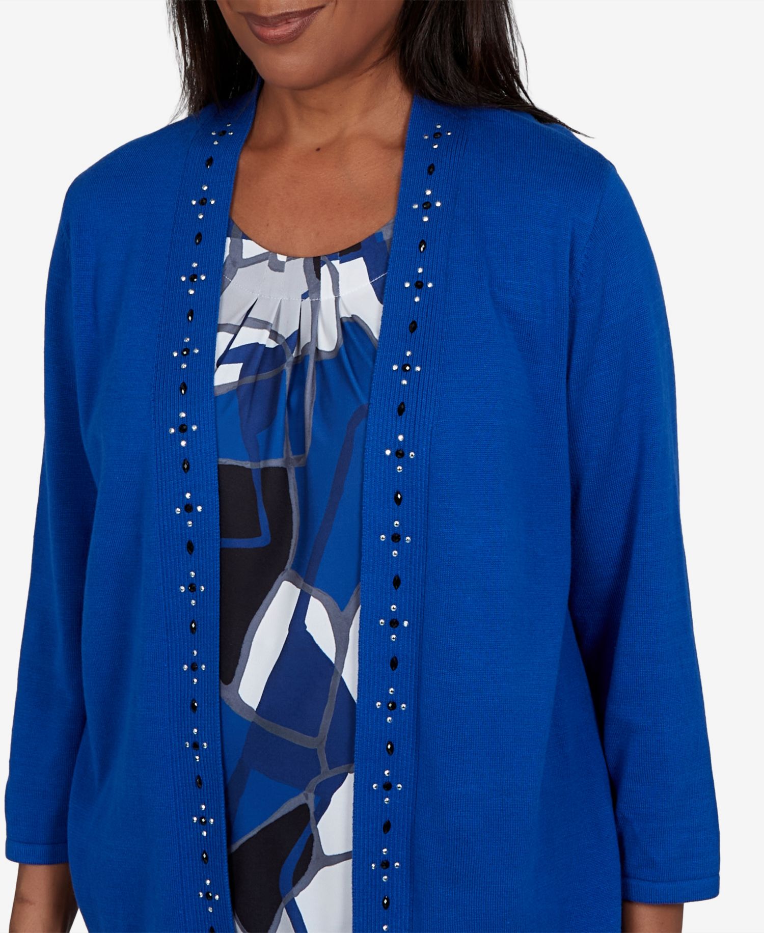 Women's Shawl-Collar Open-Front Cardigan
