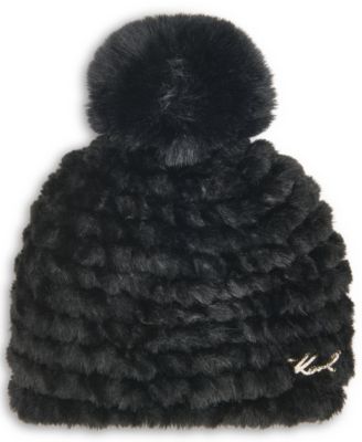Faux-Fur Pom Logo Hardware Hat