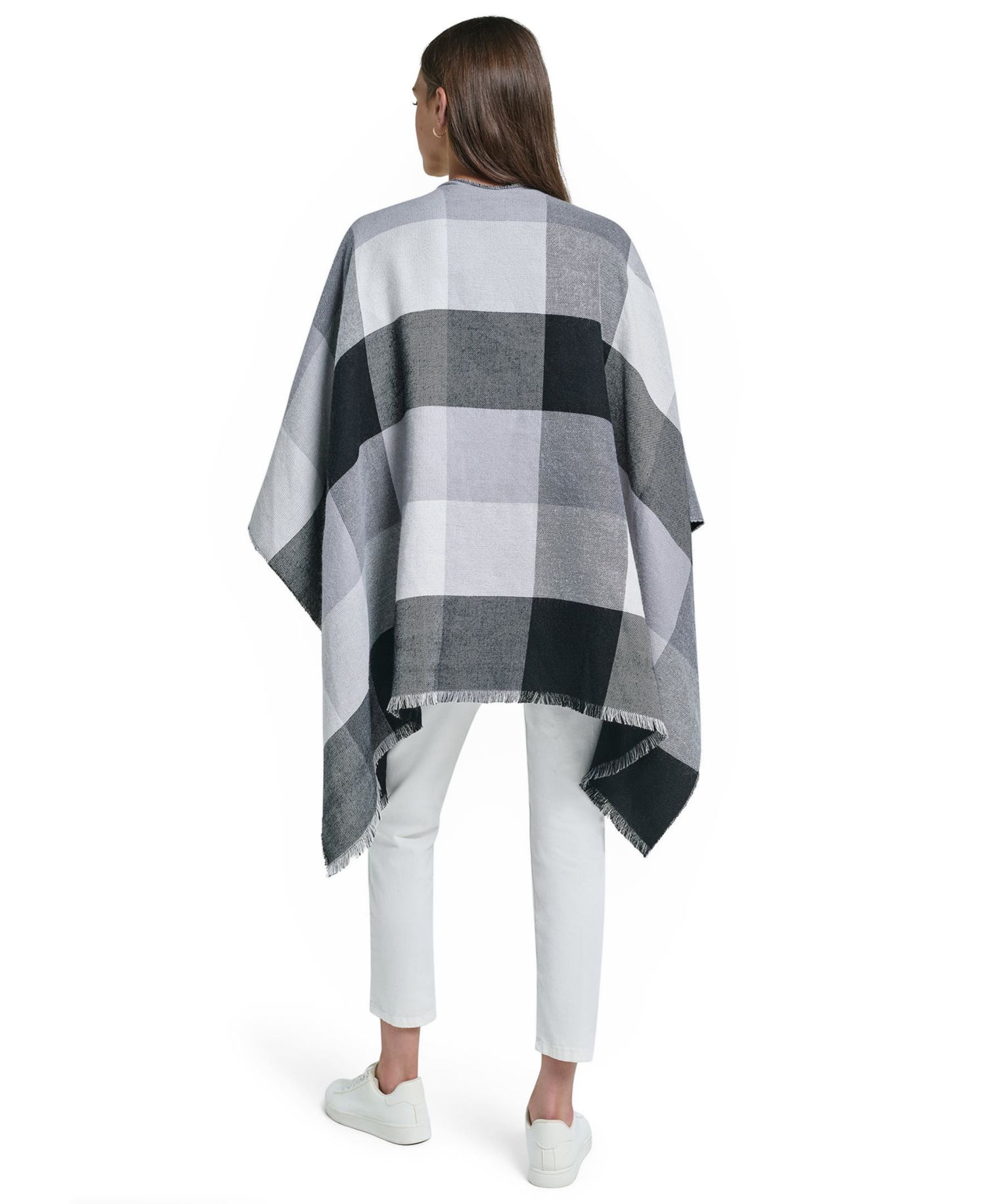 Reversible Buffalo Plaid Ruana