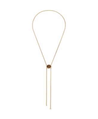 Crystal Bezel Bolo Necklace