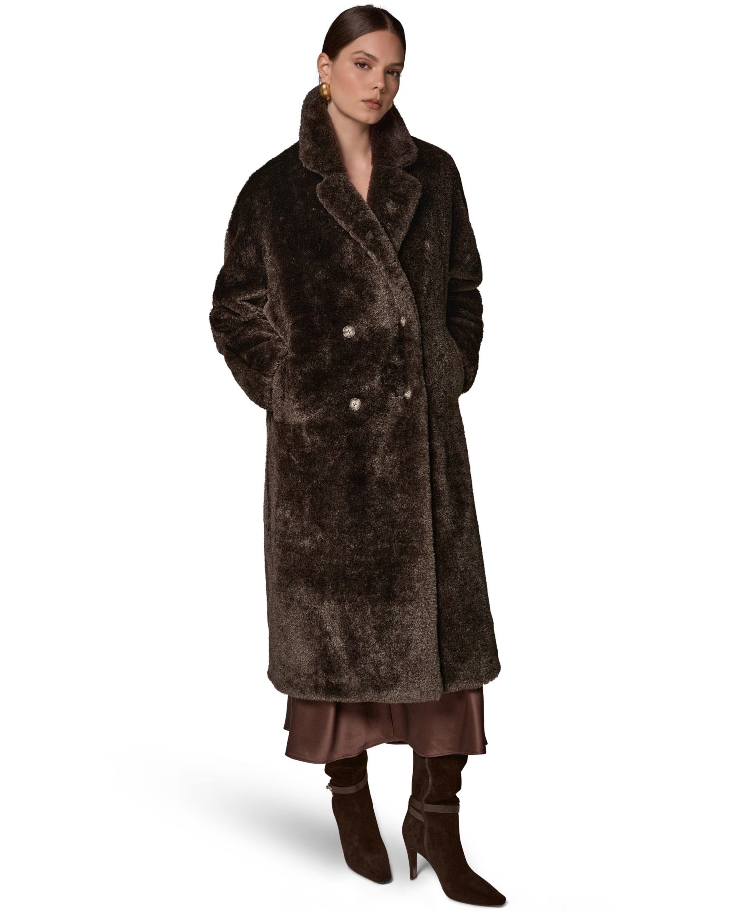 Women's Double-Breasted Long Coat