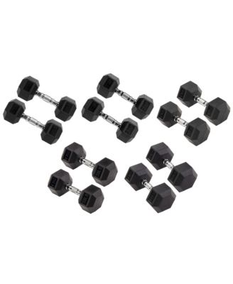 Hex Dumbbells Strength Training Workout Equipment Set, 300 lbs