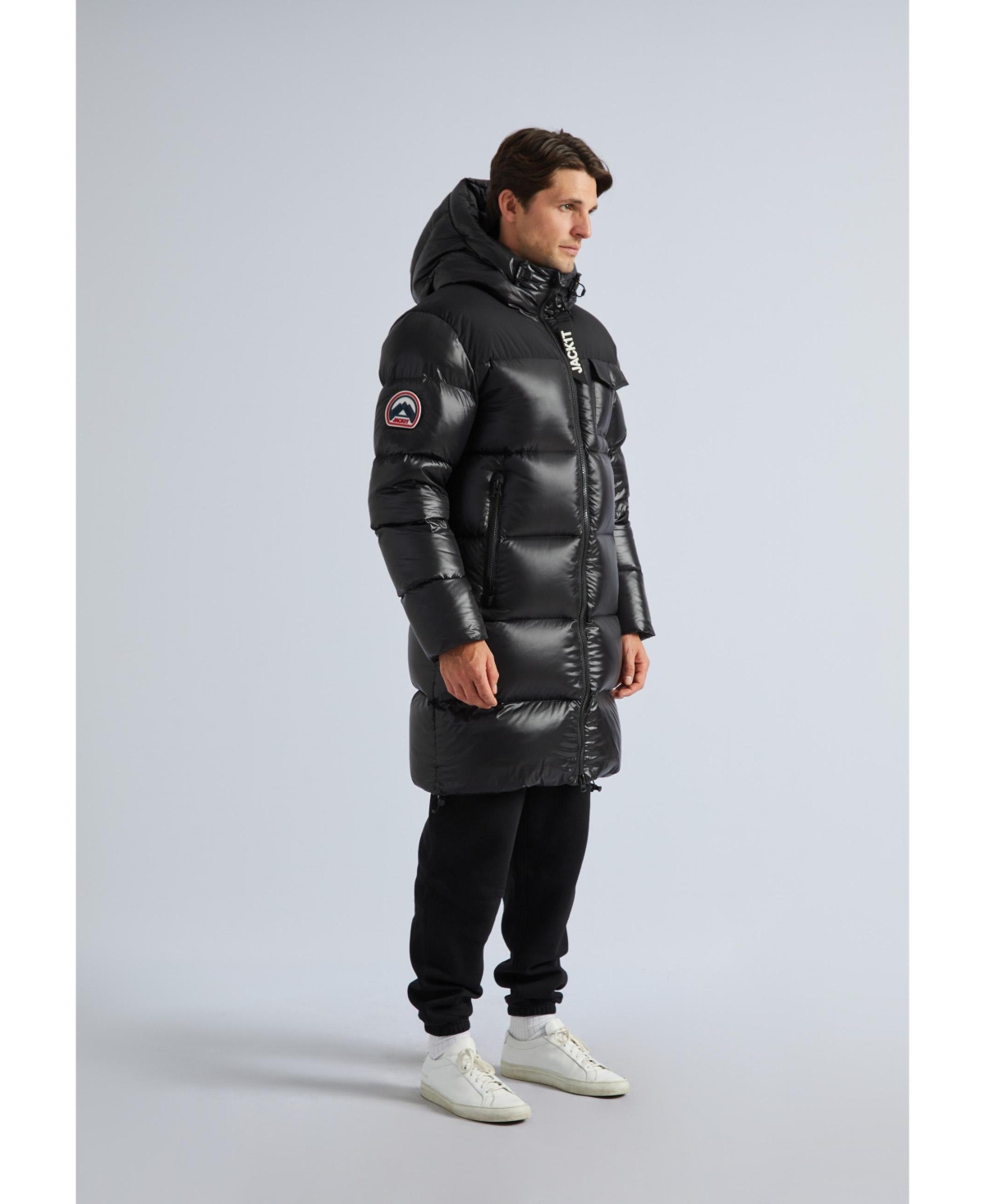 JACK1T Men's Long Quilted Puffer Coat
