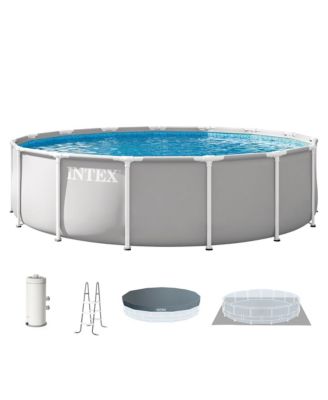Prism Frame 15ft x 42in Premium Above Ground Pool Set with Filter Pump