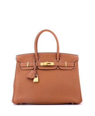 Pre-Owned Hermes Birkin 30 Handbag Brown Togo with Gold Hardware