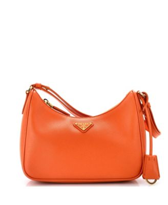 Mini Re-Edition Hobo Saffiano Leather