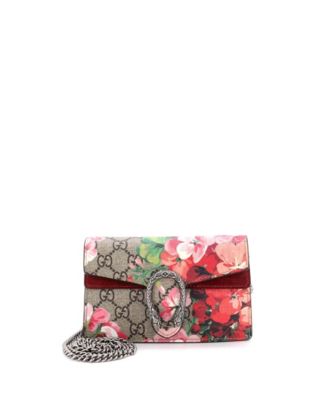 Super Mini Dionysus Bag Blooms Print GG Coated Canvas