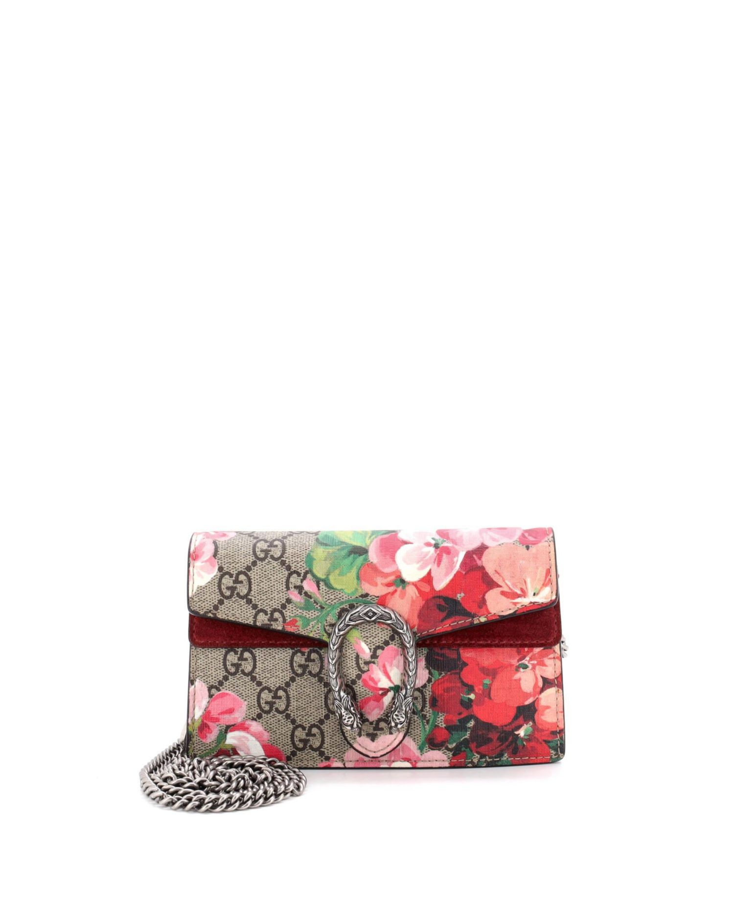 Super Mini Dionysus Bag Blooms Print GG Coated Canvas