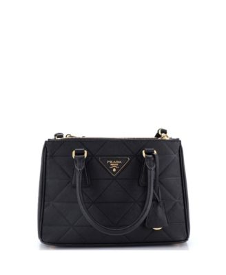 Mini Symbole Double Zip Tote Saffiano Leather