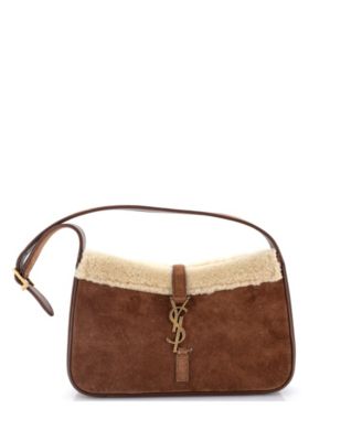Small Le 5 a 7 Hobo Suede with Shearling