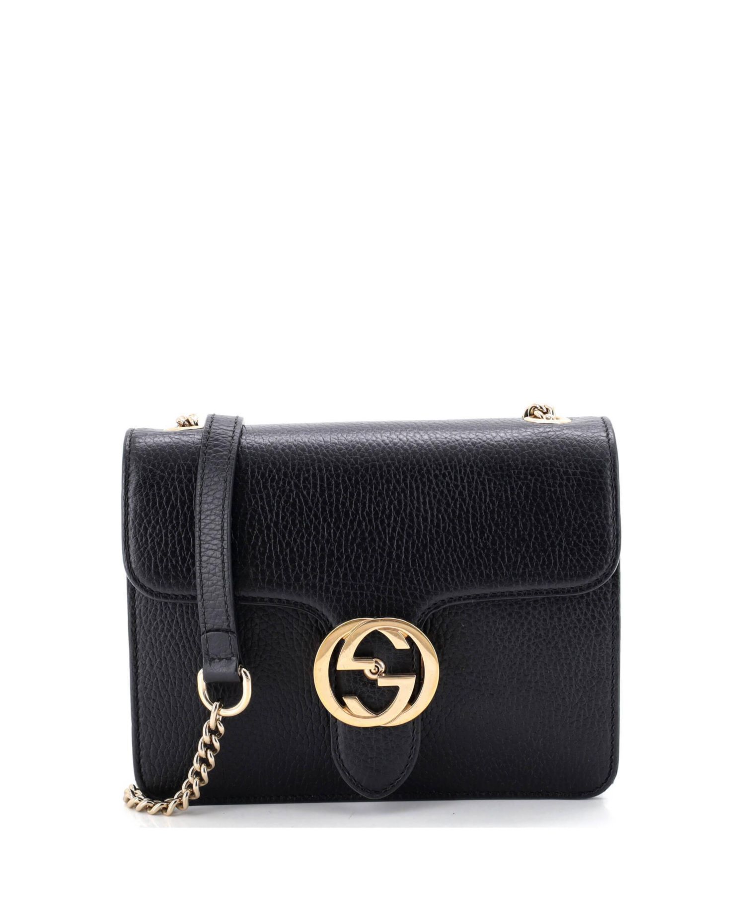 Small Interlocking Shoulder Bag Leather