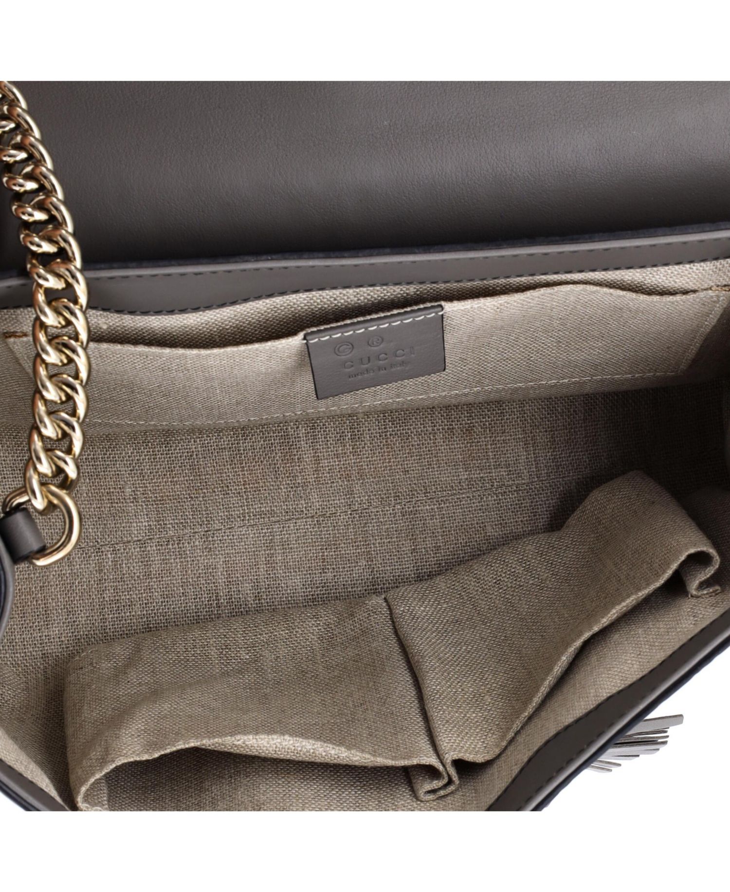 Medium Emily Chain Flap Bag Microguccissima Leather