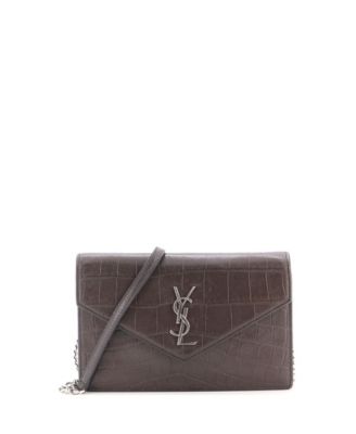 Small Classic Monogram Wallet on Chain Embossed Leather