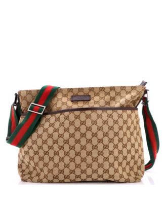 Medium Front Pocket Web Messenger GG Canvas