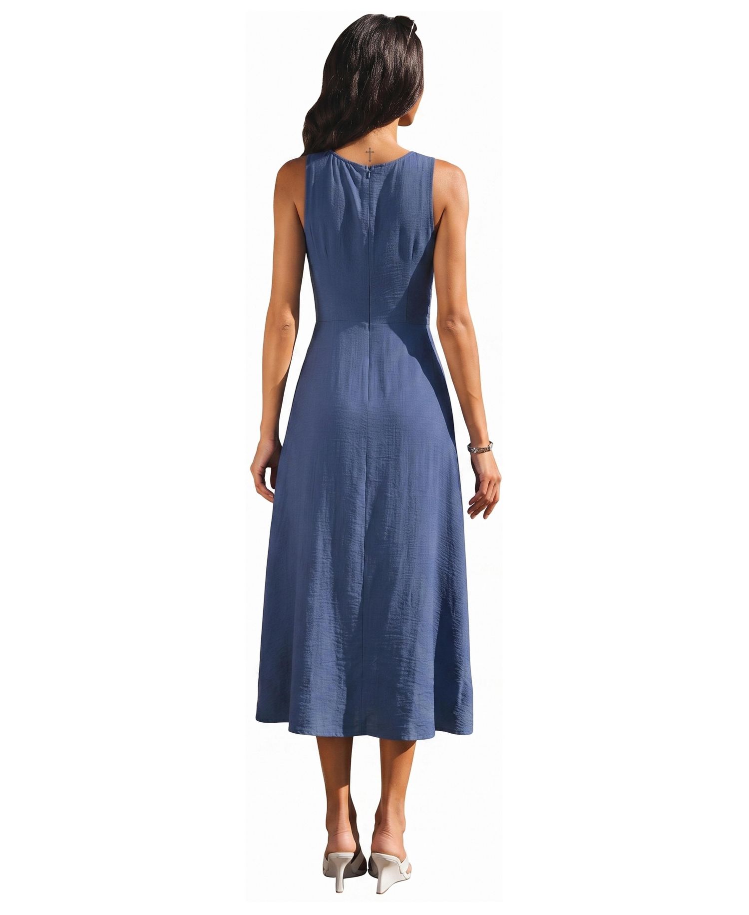 Women's Cosmopolitan Crewneck Sleeveless Midi Dress