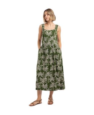 Women's Tatum Square Neck Midi Dress with Pockets