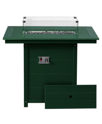 46" Modern Outdoor Patio Gas Propane Rectangle Fire Pit Table