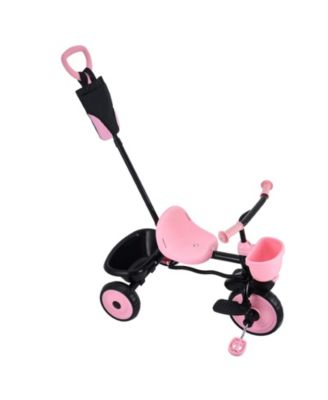 Toddler 2-in-1 Convertible Tricycle with Parent Push Handle, 55 lb. Capacity, Ages 1.5+