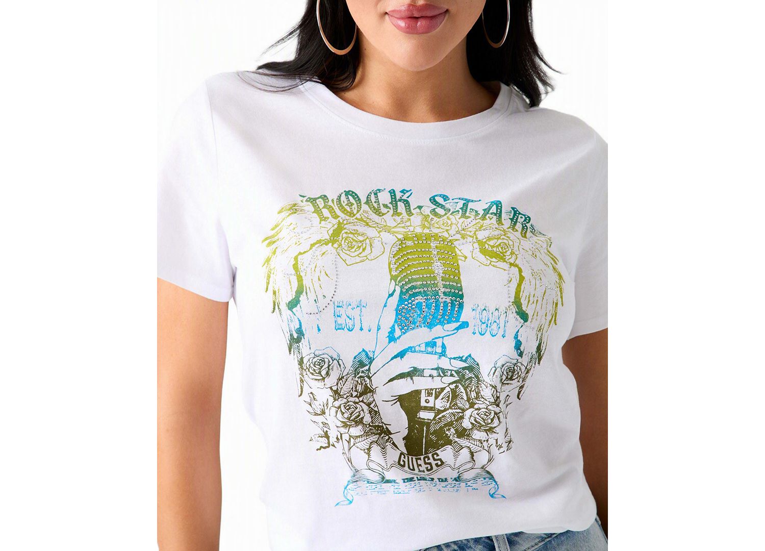 Women's Rock Star Easy Graphic Short-Sleeve Relaxed-Fit Top