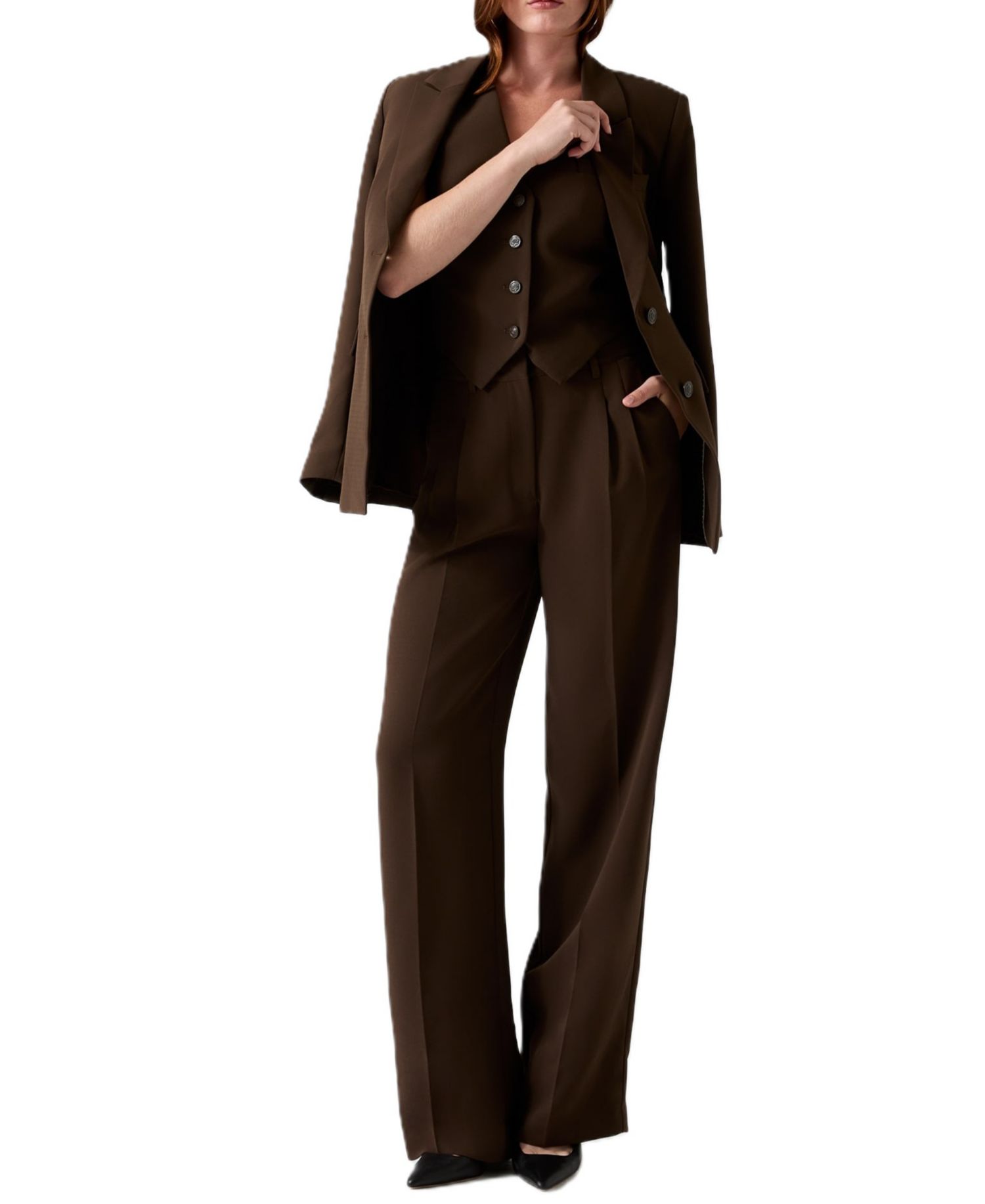 Women's Theoline Perfect Tailored V-Neck Button-Up Vest