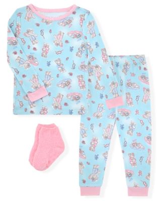 Girls' 12M-5T Whimsical Bear Print Pajama, 3-Piece Set