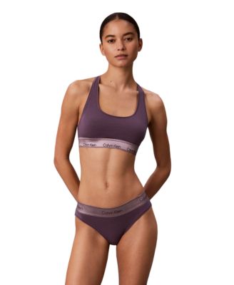 Women's Icon Cotton Modal Metallic Logo Band Bikini Panty QF8827