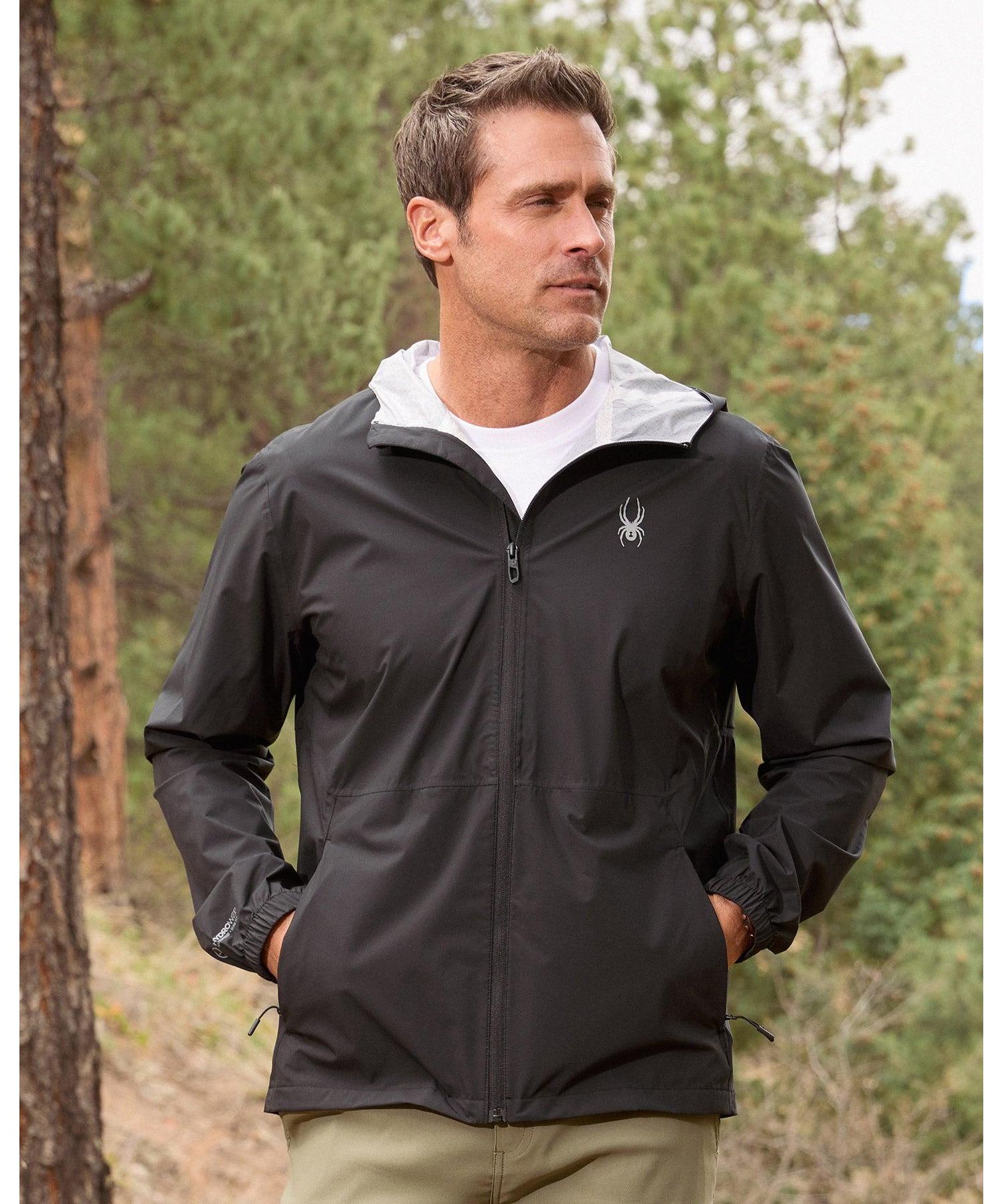 Men's Spring Showers Hooded Lightweight Water-Resistant Jacket