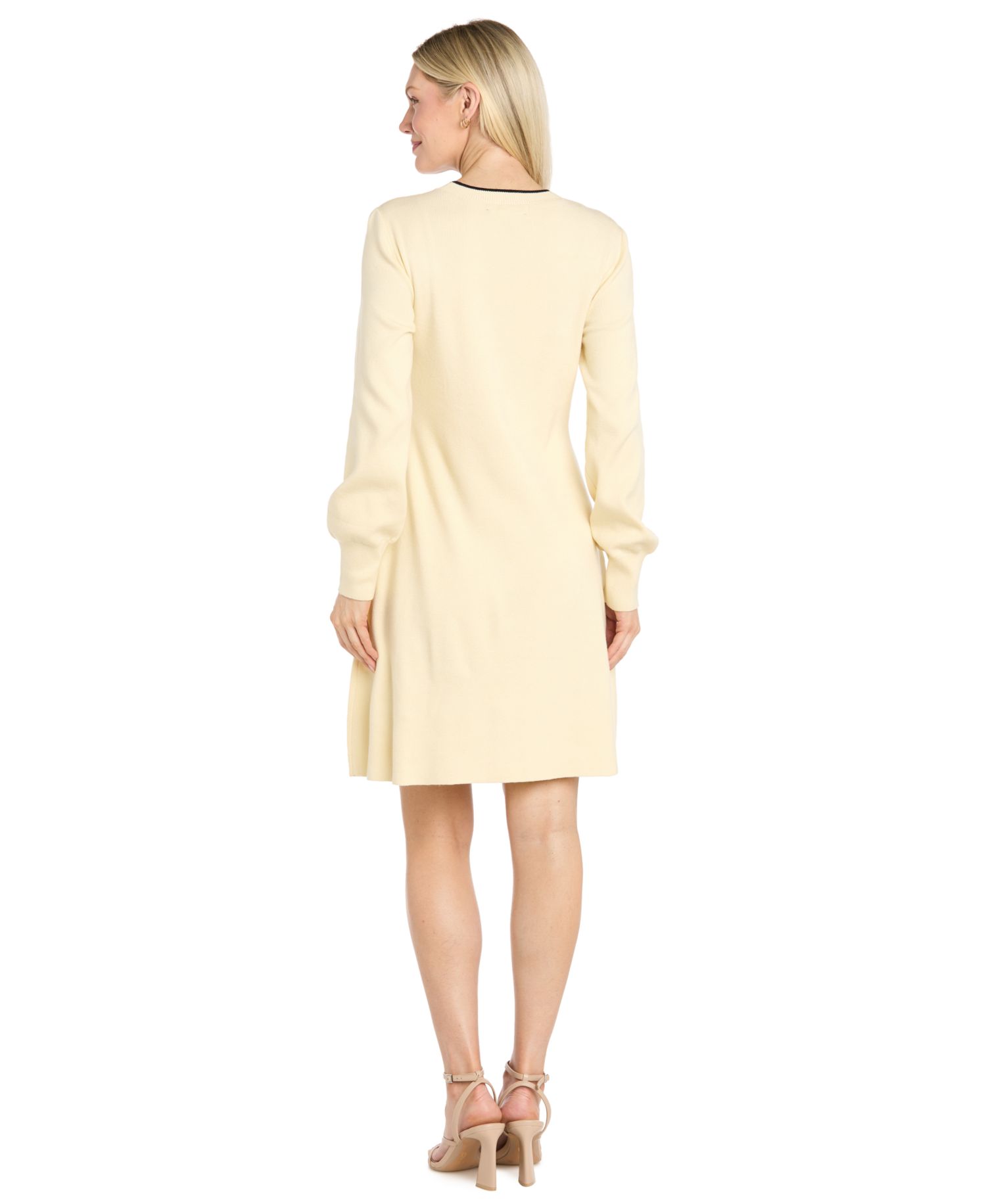 Women's Long-Sleeve Scoop-Neck Sweater Dress