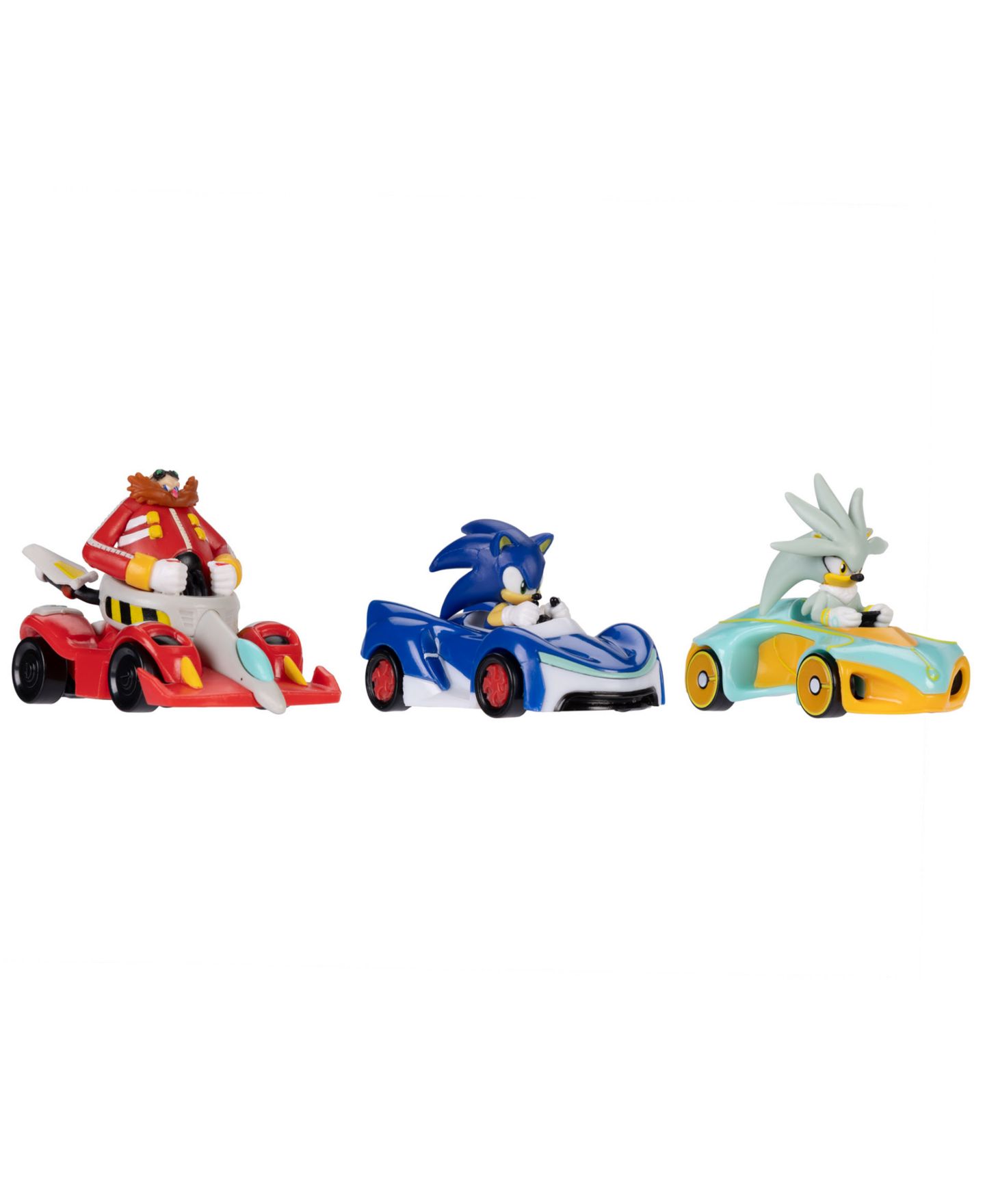 Детские игрушки Sonic 1:64 Scale Team Racing 35th Anniversary Die-Cast Toy Vehicles, 3-Pack — фото 2