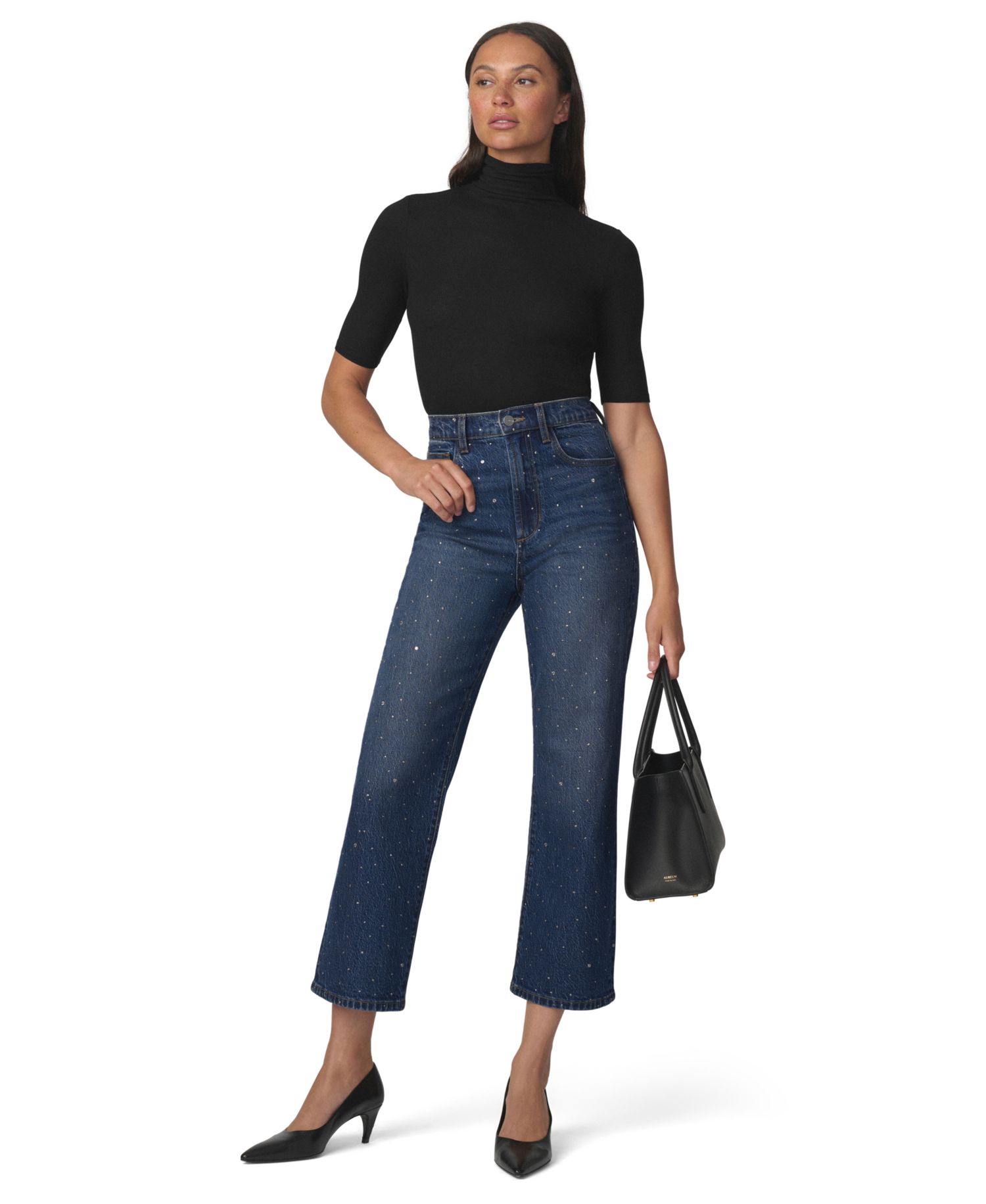 Women's Margot High-Waisted Straight-Leg Cropped Jeans