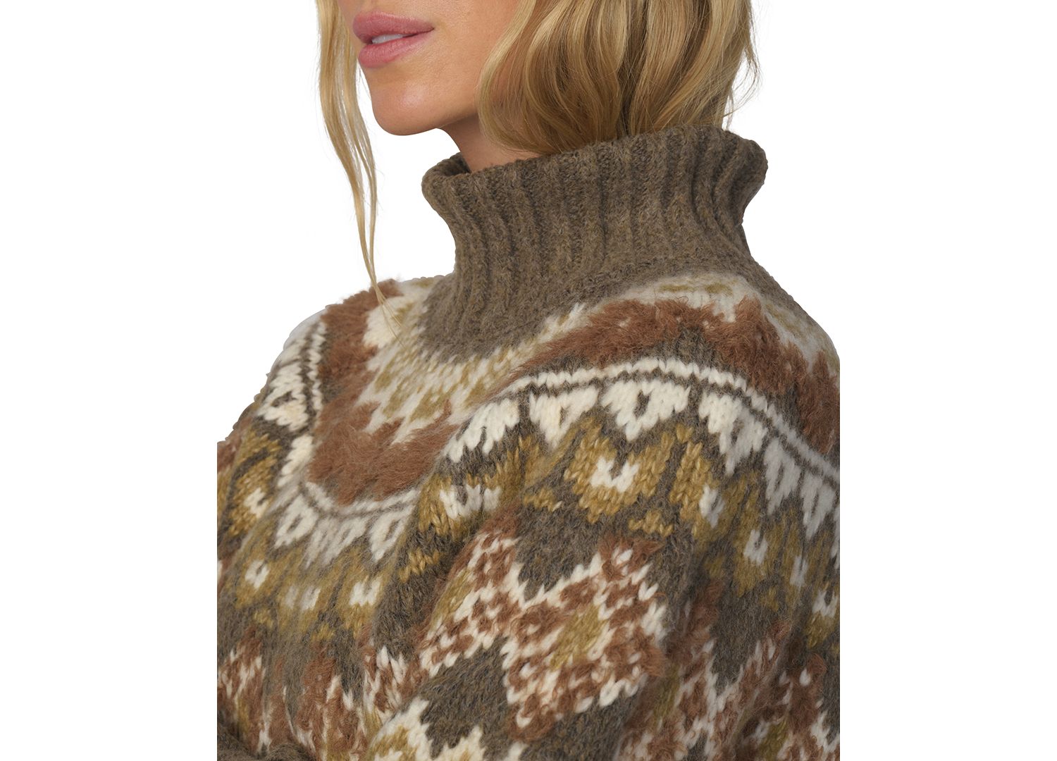 Women's Elva Fair Isle Turtleneck Sweater