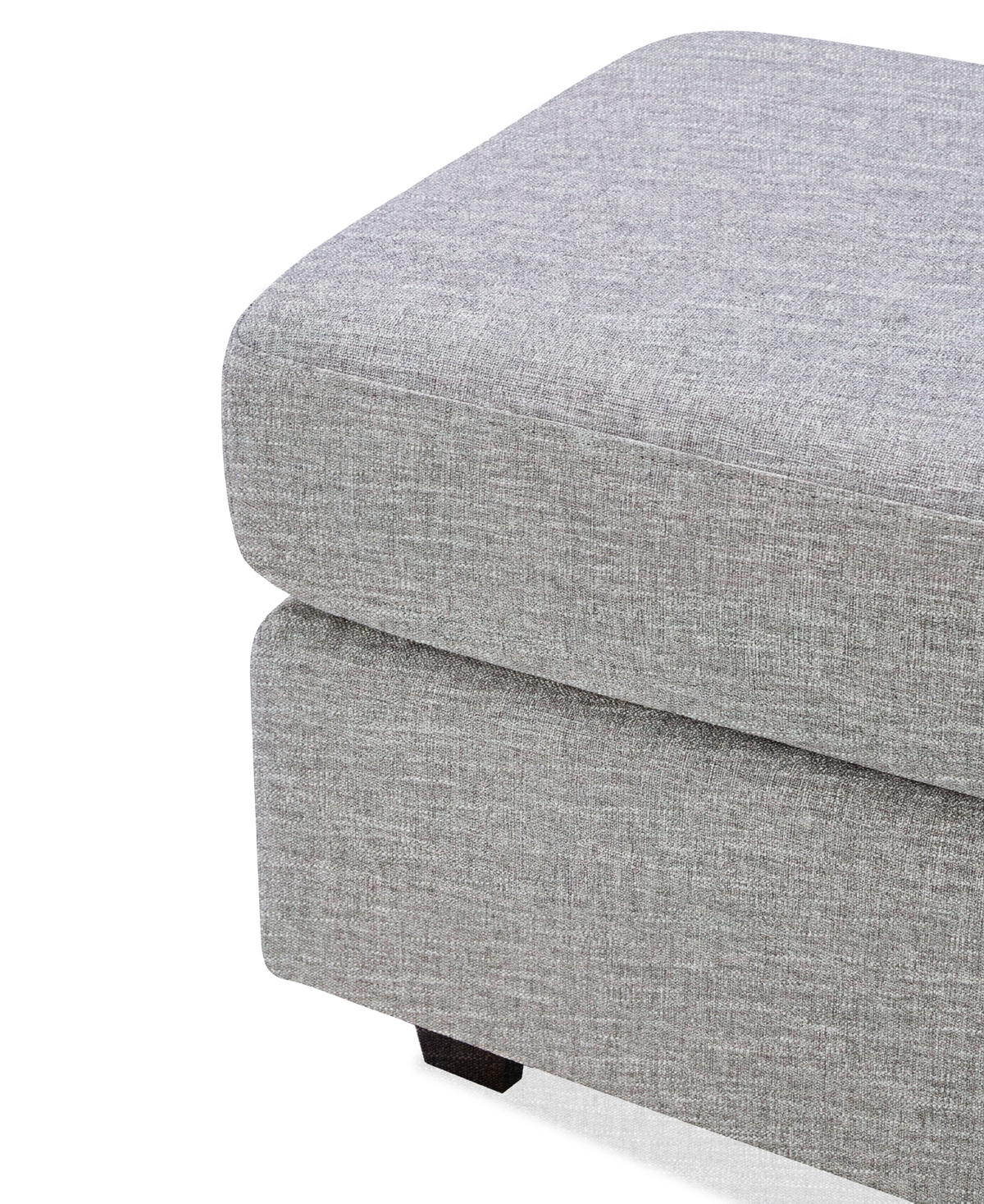 Lorrana 24" Fabric Reversible Back Cushion Ottoman, Macy's Exclusive