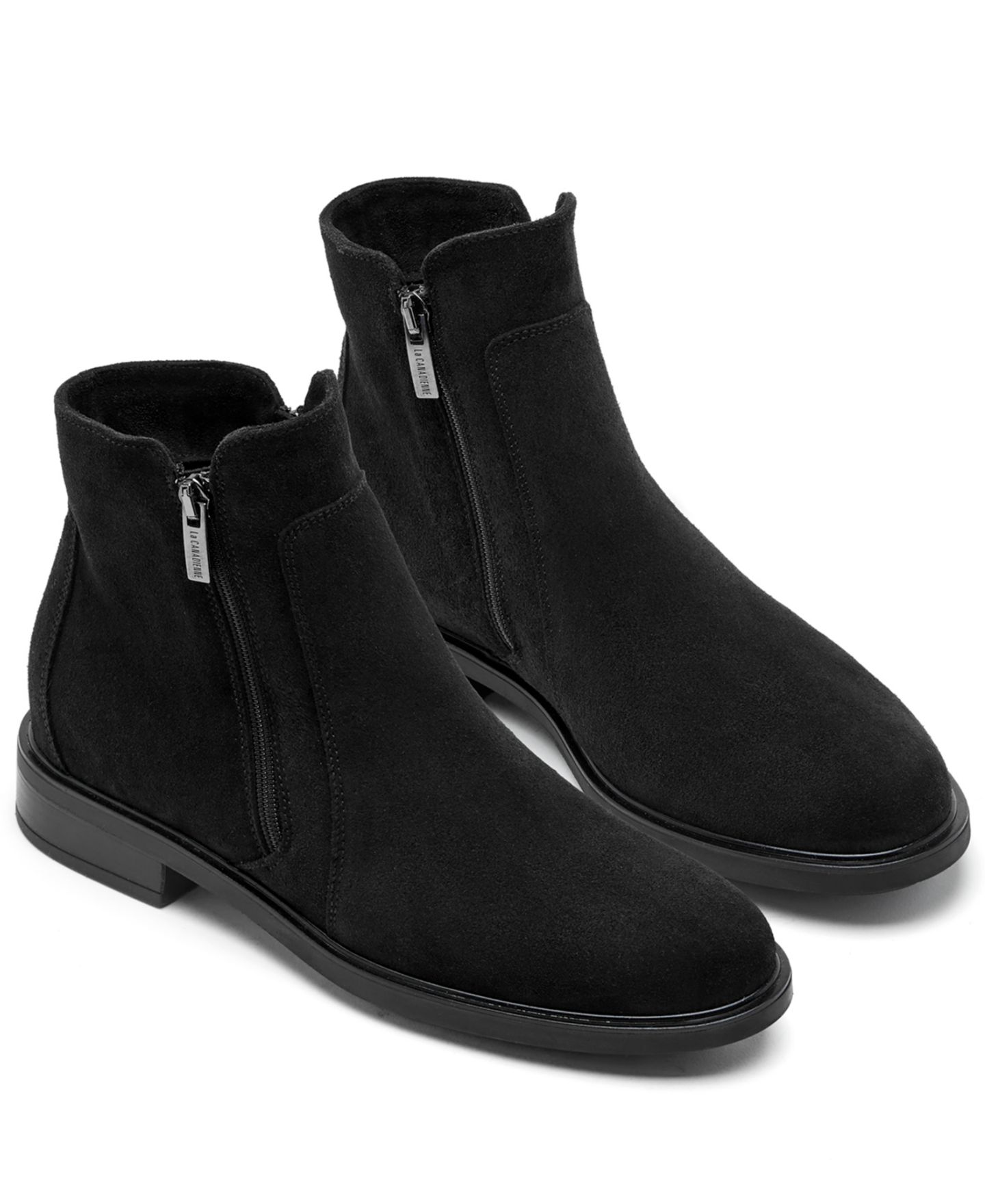 Женские ботинки La Canadienne Sparkle City Dry Round Toe Suede Booties, цвет: Чёрный — фото 4