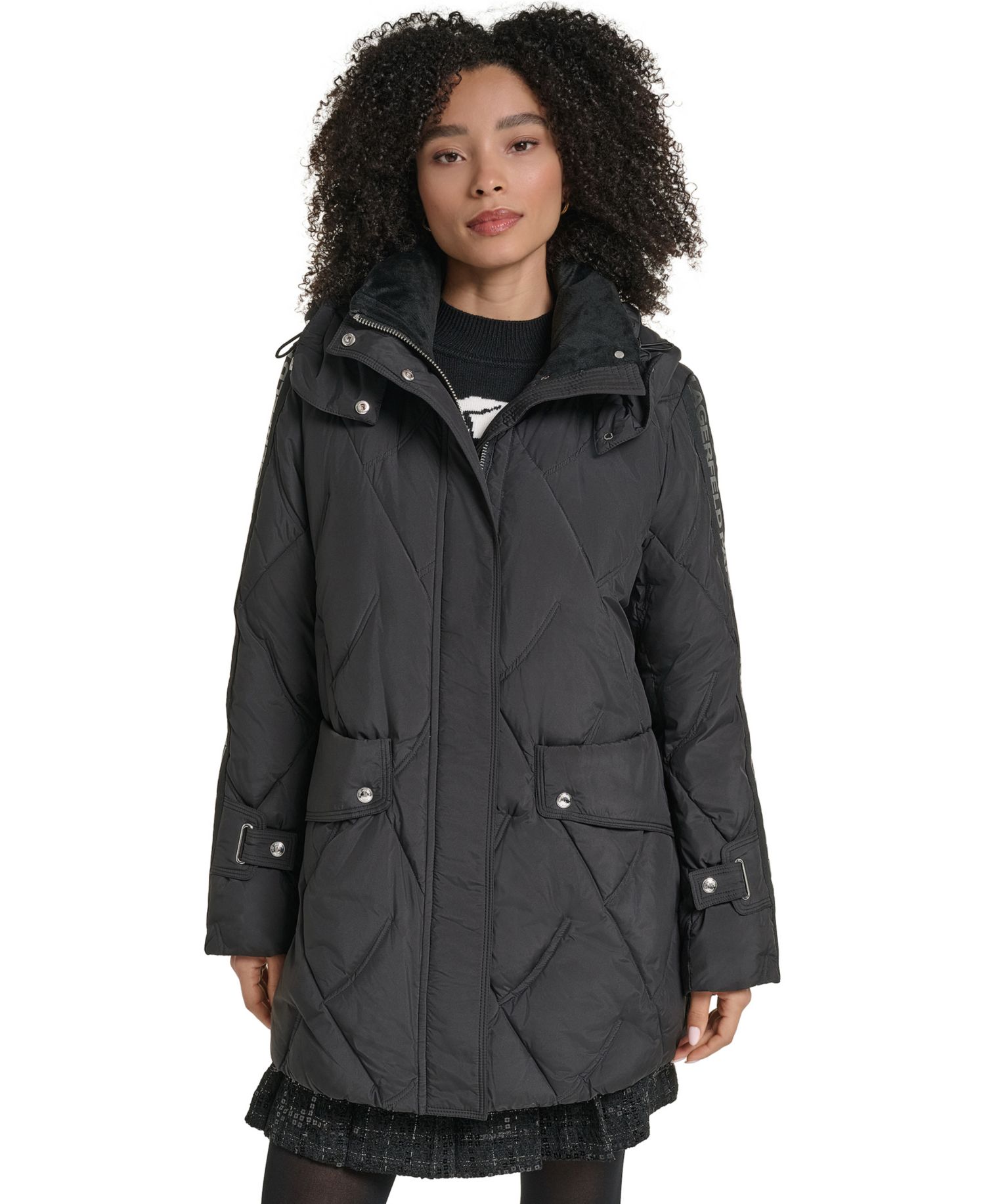 Women's Hooded A-Line Puffer Coat