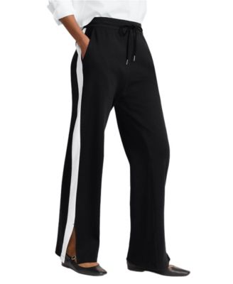 Women's Sport Knit High-Rise Relaxed Straight-Leg Pants