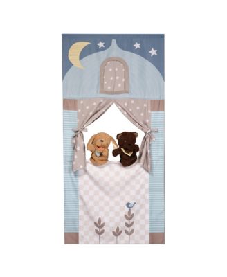 Doorway Puppet Theater Developmental Toy with 2 Luxury Hand Puppets
