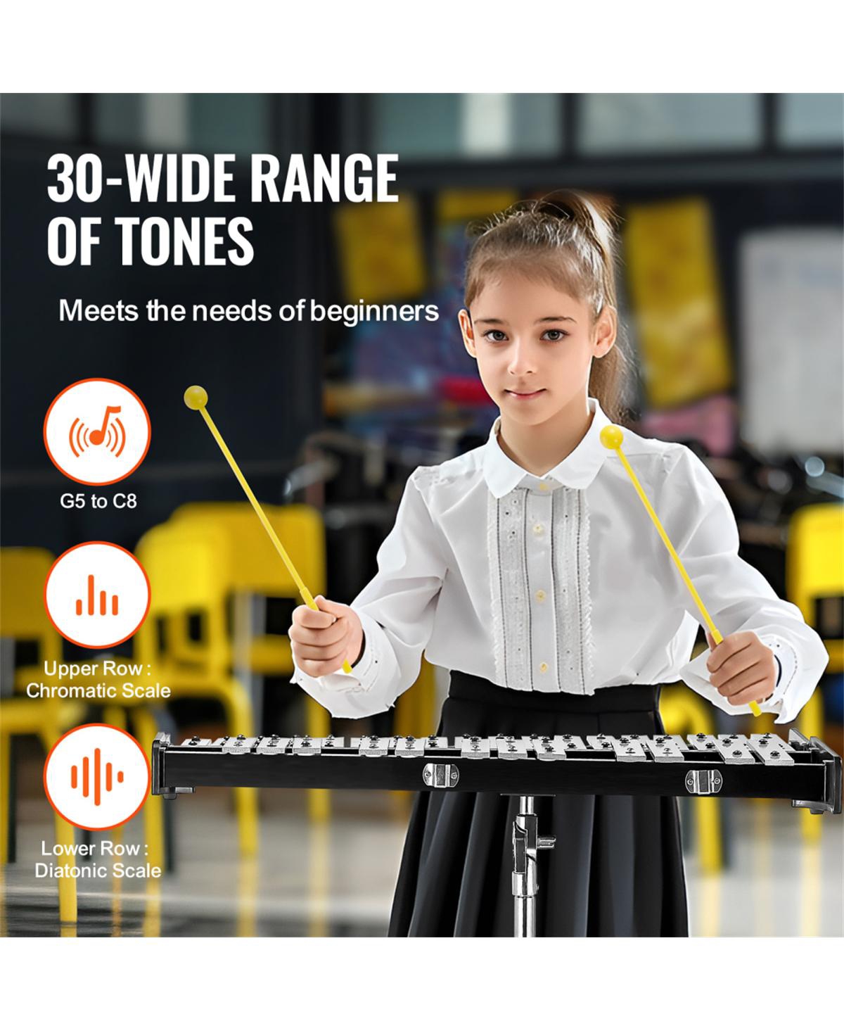 Yobtop 30-Note Glockenspiel Percussion Instrument Kit, Ages 3+