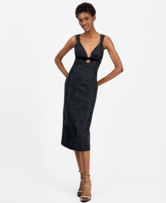 Women's Vanessa Bow Open Back V-Neck Midi Dress