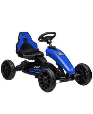 Kids Pedal Go Kart with Adjustable Seat & Handbrake, 66 lb. Capacity, Ages 3-8