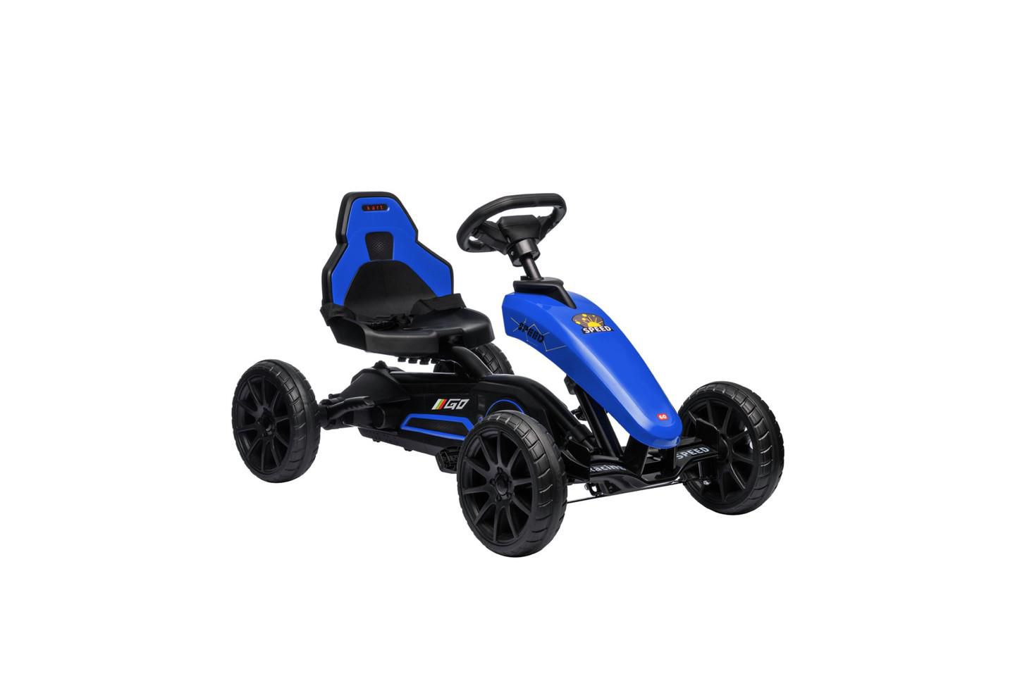 Детская игрушка YOBTOP Kids Pedal Go Kart with Adjustable Seat & Handbrake, 66 lb. Capacity, Ages 3-8, цвет: Синий — фото 1